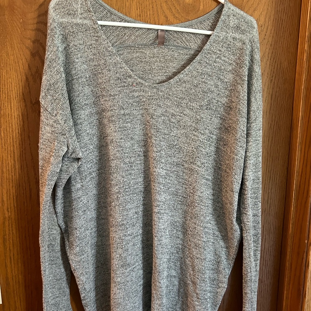 Grey v-neck sweater